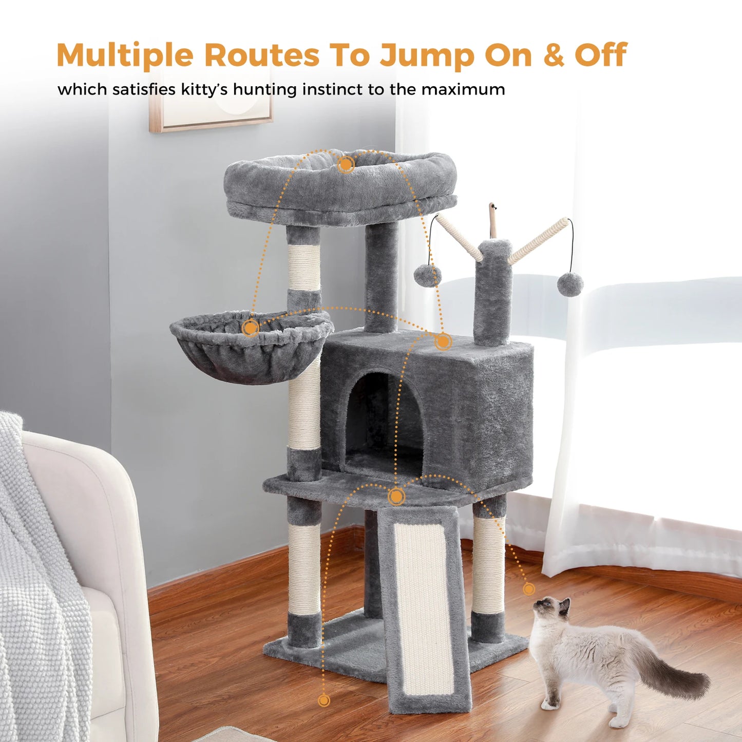 Cat House with Scratching Post