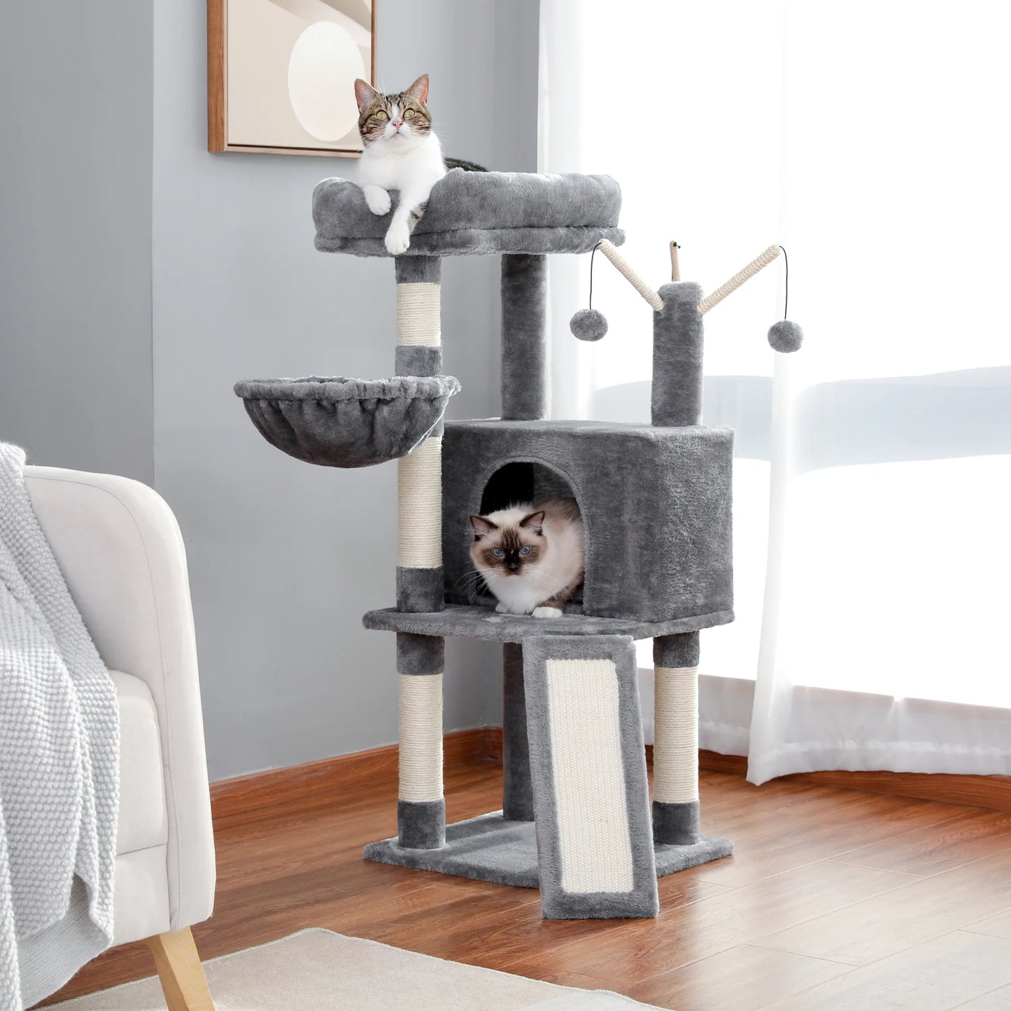 Cat House with Scratching Post