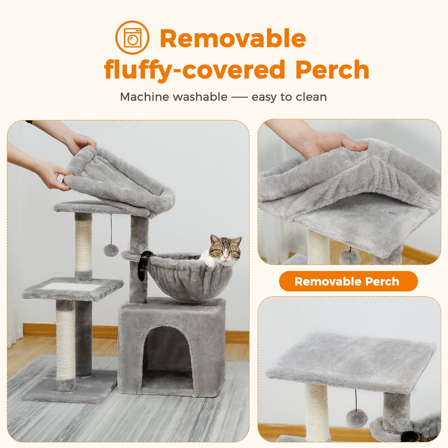 Cat Tower with Large Hammock
